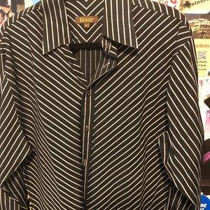 Black Classic Black and White button down